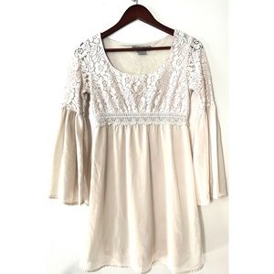 Flying Tomato Lace Y2K Bell Sleeve Mini Dress size S